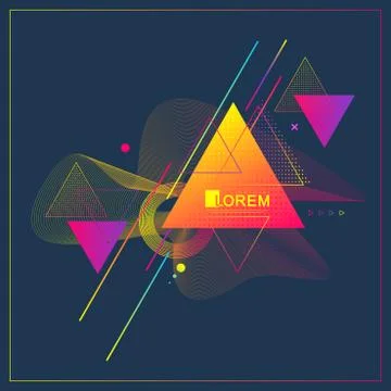 Modern abstract triangle geometric pattern design and background with dynamic Illustrazione stock