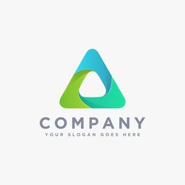 Modern Abstract triangle logo icon Stock Illustration