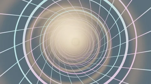 Modern abstract tunnel design with light and grid patterns 動画素材 337385797