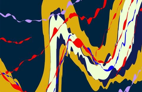 Modern abstract vector background with dynamic shapes, smooth flowing curve.. Stock Illustration