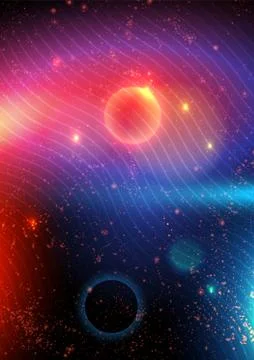 Modern abstract vector background template or Wallpaper on red blue background Stock Illustration