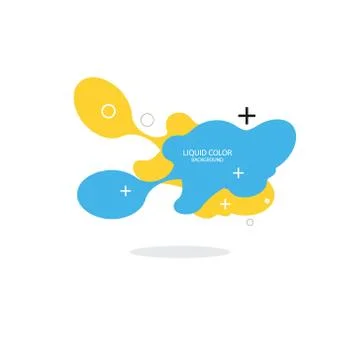 Modern abstract vector banner set. Flat geometric liquid form with various Illustrazione stock