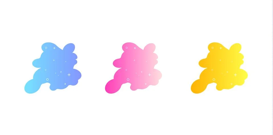Modern abstract vector banner set. Flat geometric liquid form with various Stock Illustration