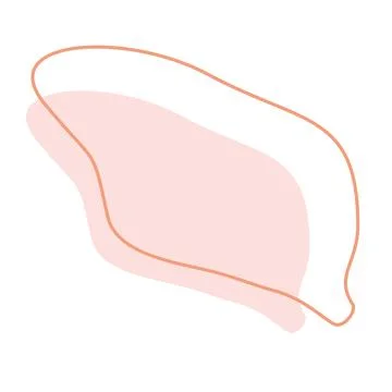 Modern Abstract Vector banner. Shape Orange Pastel color with line, Vector il Stock Illustration