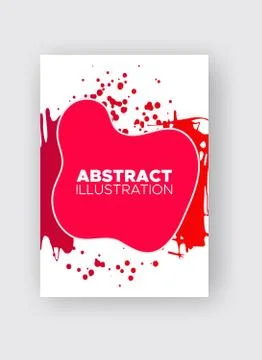 Modern abstract vector banners. Ink style poster shapes of gradient colors on Stock Illustration