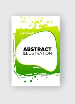 Modern abstract vector banners. Ink style poster shapes of gradient colors on Stock Illustration