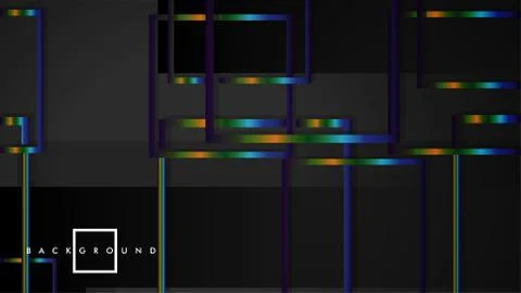 Modern Abstract Vector Box Background. with colorful gradient strips. eps 10  Stock Illustration