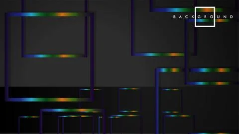 Modern Abstract Vector Box Background. with colorful gradient strips. eps 10  Illustrazione stock