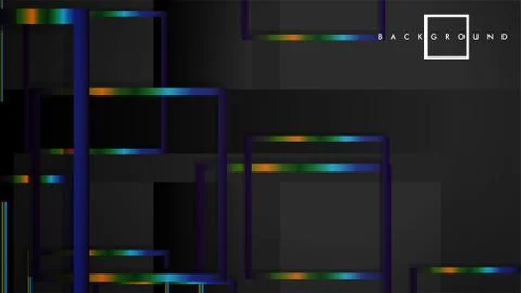 Modern Abstract Vector Box Background. with colorful gradient strips. eps 10  Illustrazione stock