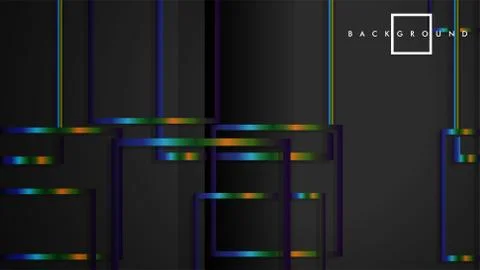 Modern Abstract Vector Box Background. with colorful gradient strips. eps 10  스톡 일러스트