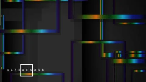 Modern Abstract Vector Box Background. with colorful gradient strips. eps 10  库存插图