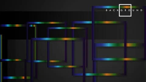 Modern Abstract Vector Box Background. with colorful gradient strips. eps 10  库存插图