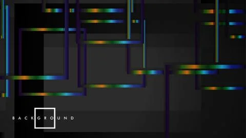 Modern Abstract Vector Box Background. with colorful gradient strips. eps 10  库存插图