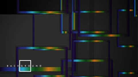 Modern Abstract Vector Box Background. with colorful gradient strips. eps 10  Illustrazione stock