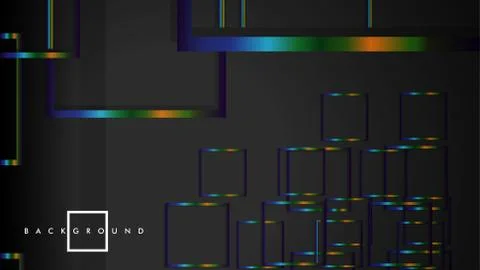 Modern Abstract Vector Box Background. with colorful gradient strips. eps 10  库存插图