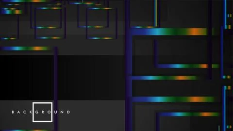 Modern Abstract Vector Box Background. with colorful gradient strips. eps 10  Ilustración de archivo