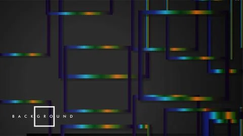 Modern Abstract Vector Box Background. with colorful gradient strips. eps 10  库存插图