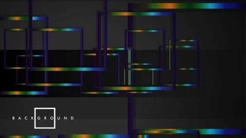 Modern Abstract Vector Box Background. with colorful gradient strips. eps 10  イラスト素材