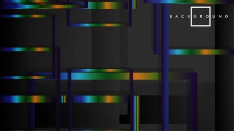 Modern Abstract Vector Box Background. with colorful gradient strips. eps 10  Illustrazione stock