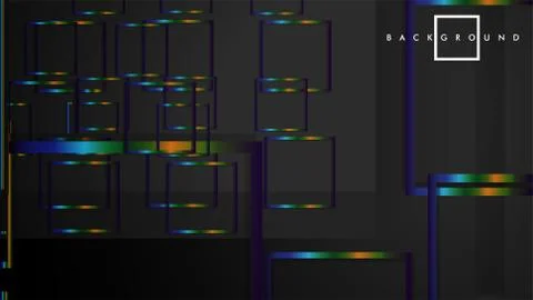 Modern Abstract Vector Box Background. with colorful gradient strips. eps 10  Ilustración de archivo