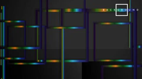 Modern Abstract Vector Box Background. with colorful gradient strips. eps 10  库存插图