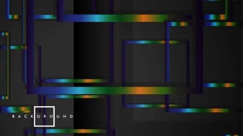 Modern Abstract Vector Box Background. with colorful gradient strips. eps 10  库存插图