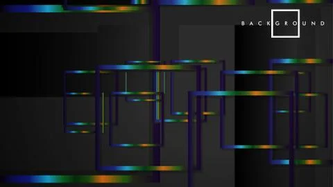 Modern Abstract Vector Box Background. with colorful gradient strips. eps 10  库存插图