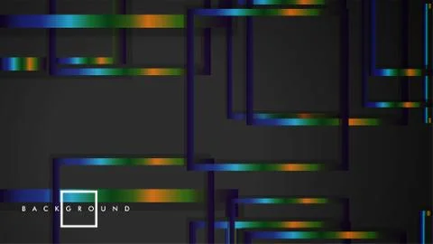 Modern Abstract Vector Box Background. with colorful gradient strips. eps 10  库存插图