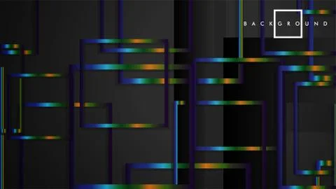 Modern Abstract Vector Box Background. with colorful gradient strips. eps 10  库存插图