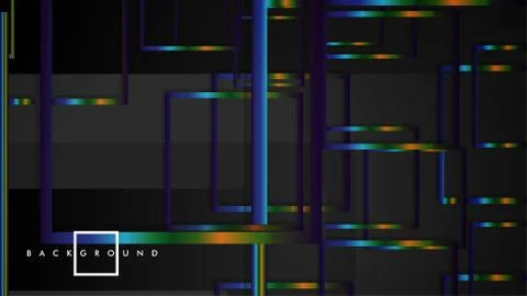 Modern Abstract Vector Box Background. with colorful gradient strips. eps 10  스톡 일러스트