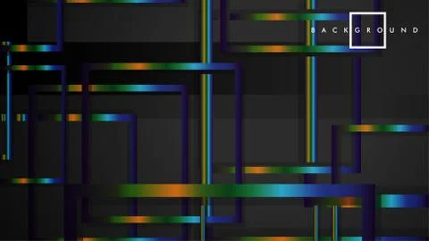 Modern Abstract Vector Box Background. with colorful gradient strips. eps 10  Ilustración de archivo
