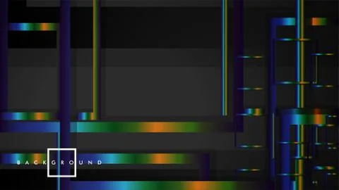 Modern Abstract Vector Box Background. with colorful gradient strips. eps 10  イラスト素材