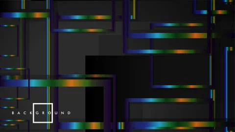 Modern Abstract Vector Box Background. with colorful gradient strips. eps 10  库存插图