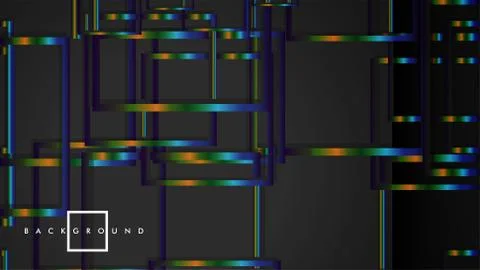 Modern Abstract Vector Box Background. with colorful gradient strips. eps 10  Illustrazione stock