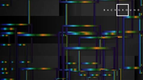 Modern Abstract Vector Box Background. with colorful gradient strips. eps 10  Illustrazione stock