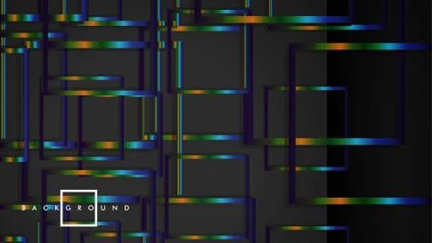 Modern Abstract Vector Box Background. with colorful gradient strips. eps 10  스톡 일러스트