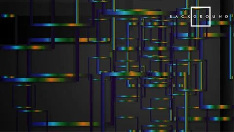 Modern Abstract Vector Box Background. with colorful gradient strips. eps 10  库存插图