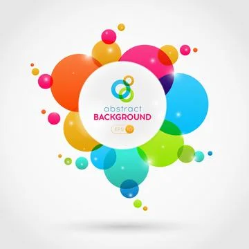 Modern abstract vector colorful circles background Stock Illustration