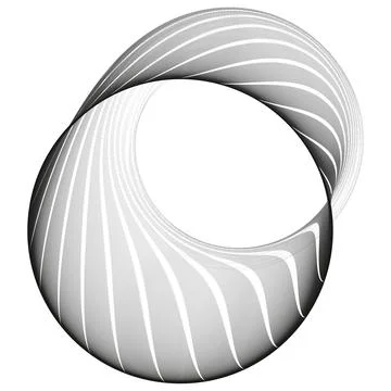 Modern abstract vector illustration. Digital monochrome linear shape Stockillustratie