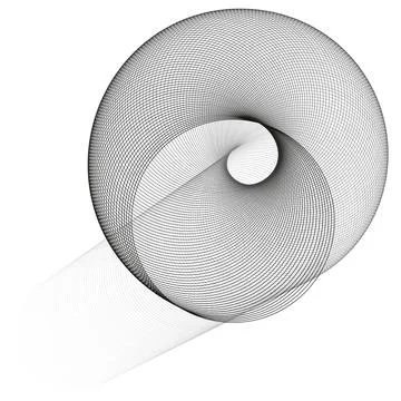 Modern abstract vector illustration. Digital futuristic monochrome linear shape. 스톡 일러스트