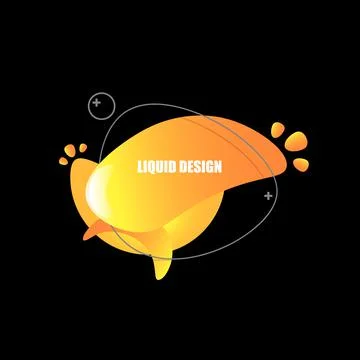 Modern abstract vector orange banner on solid black background. Gradient Stock Illustration