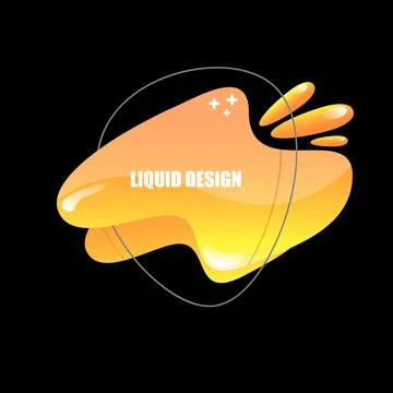Modern abstract vector orange banner on solid black background. Gradient Stock Illustration