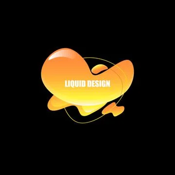 Modern abstract vector orange banner on solid black background. Gradient Stock Illustration