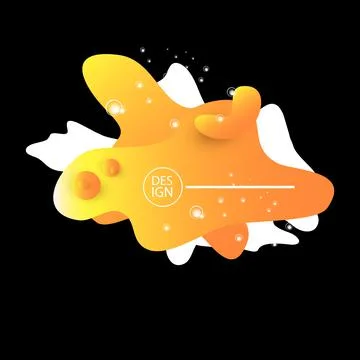 Modern abstract vector orange banner on solid black background. Gradient Stock Illustration