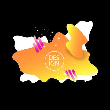 Modern abstract vector orange banner on solid black background. Gradient 库存插图