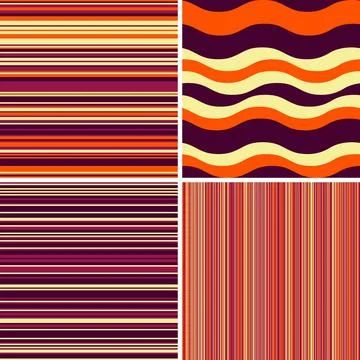 Modern abstract wallpaper set providing cohesive striped designs suitable for Stock Illustration