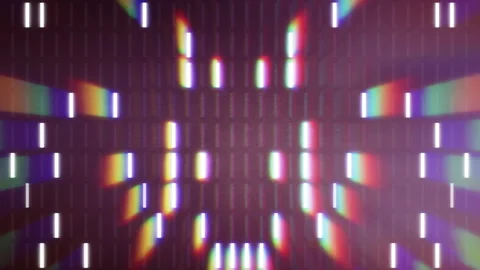 Modern Abstract Warm Colored Light Tube Wall Dancing Pattern Loop Background Stock Footage 146936249