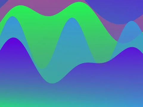 Modern abstract wave background with fluid layered shapes in vibrant blue g.. イラスト素材