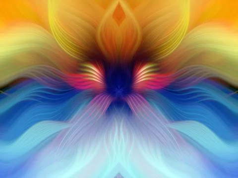 Modern abstract wavy fractal gradient geometric background. Elegant futuristi Stock Illustration