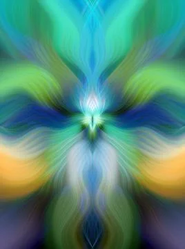 Modern abstract wavy fractal gradient geometric background. Elegant futuristi Stock Illustration